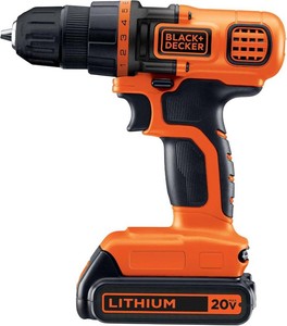 $37 BLACKDECKER 20V MAX Cordless Drill and Driver, 38 Inch, With LED Work Light, Battery and Charger Included (LDX120C)