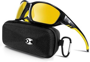 suoso Sports Polarized Sunglasses for Men Womens UV400 Protection Sun Glasses Wrap Around Goggles for Fishing Driving TR90