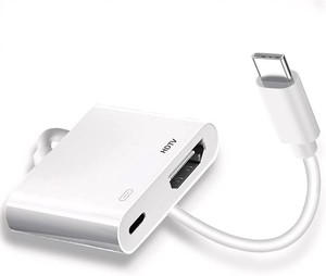 Kinhaly USB C to HDTV for TV, 4K60Hz Type C to Adapter with Charging Port, iPhone to HD to USB C Adapter Compatible for iPhone 1615 SeriesiPad ProGalaxyMacBook Pro to HDTV Projector