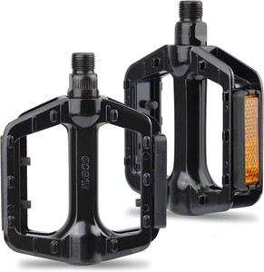 MEGHNA Bike Pedals Non-Slip Bicycle Aluminium Alloy Pedals 12 and 916 Pedal for Mountain Bike Kid Bike Freestyle BMX Bike, Beach Cruiser Bike