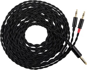 $36 Linsoul Tripowin Nova 2M Over-Ear Monitor Headphone Cable  4-Strand Silver FoilOCC Hybrid Upgrade Cable , Dual 3.5mm to 4.4mm3.5mmXLR Plug, for Musicians Audiophiles, 4.4mm, Black