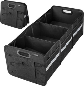 $25 Trunk Organizer for Car  Collapsible Trunk Organizer with Multi Pockets, 3 Compartments Storage Organizer for Car SUV, Truck, Sedan