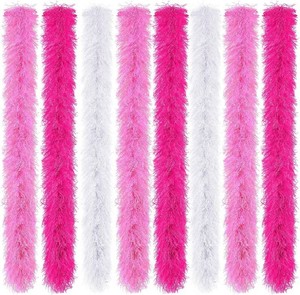 Jexine Feather Boas Bulk Artificial Fluffy Boas Decor for Wedding Costume Dress Tea Party Supplies