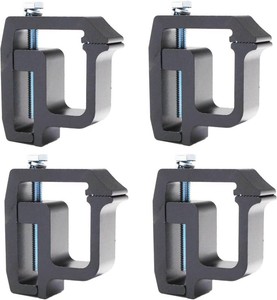 4 Pack Truck Cap Mounting Clamps, Truck Topper Camper Shell Clamps, Heavy Duty Ladder Racks Clamps for Ford F150 F250 Chevy Silverado Sierra 1500 2500 3500 Dodge Dakota Ram 1500 2500 3500
