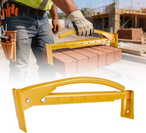 $29 Adjustable Brick Tong, Heavy Duty Steel Brick Lifting Tong Brick Carrier Clamp Masonry Lifting Carrier Tool for Masonry Work, Securely Transports 6-10 Bricks at Once