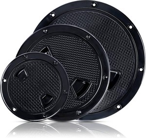 Smartmarine Boat Hatch Black 4 6 8 Round Non Slip Inspection Hatch wDetachable Cover for Marine Boat Yacht