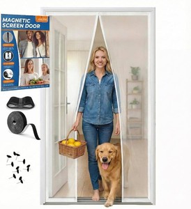 Premium Magnetic Screen Door, Heavy-Duty Reinforced Mesh, Ultra-Dense Weave, Smooth Auto-Close, Pets & Kids   Hands-Free, No-Gap Seal