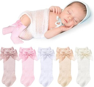 Shyyween 5 Pairs Long Preemie Socks Premature Newborn Baby Knee High Cotton Socks for Girls Boys Infant Toddler