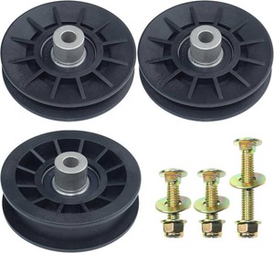 $21 2 Pack 532194326 V-Groove Idler Pulley with 532194327 Idler Pulley  Replaces 194327 Idler Pulley Craftsman 194326 for Husqvarna YTH2348 LGT2654 YTH20K46 YTH21K46 YTH1542XP GT52XLS Tractors