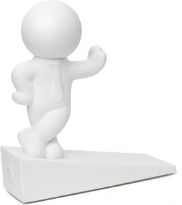 Cute Door Stop, Decorative and Sturdy, Well Designed Door Stopper, Effective to Hold Your Door Open, 1 Pack, White (Patented)