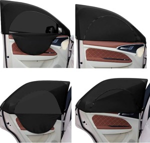 $28 Tallew 4 Pcs Car Window Screen Mesh Breathable Car Side Windows Shades Cover Front Rear Sun Universal Side Automotive Cover for Protection Camping Privacy Blackout(23-32 in, 35-53 in)