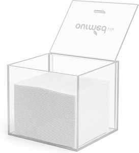 Ourmed Life Clear Acrylic Face Towel Holder with 50 Disposable Face Towels  Clear Acrylic Holder, Moisture-Resistant, Easy-Pull Access, Includes 50 Face Towels, Bathroom Countertop Storage