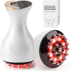 $40 Leg Massager for Circulation and Pain Relief, Lymphatic Drainage & Varicose Veins Support - Calf, Foot & Knee Massager with SoothingPulse, Heat, Light & Vibration - White