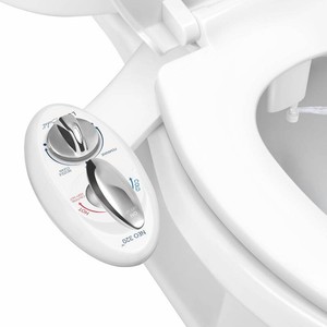 $60 LUXE Bidet NEO 320 - Warm Water Bidet Attachment for Toilet Seat, White  Non-Electric, Warm Water, Dual Nozzle, Self-Cleaning, Adjustable Water Pressure, Rear & Feminine Wash