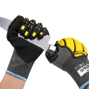 Safety Work Gloves Men Women, ANSI A6 Cut Resistant Gloves  for Men Women Nitrile Coated Heavy Duty Safety Work Glove