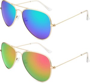 livho Sunglasses for Men Women Aviator Polarized Metal Mirror UV 400 Lens Protection