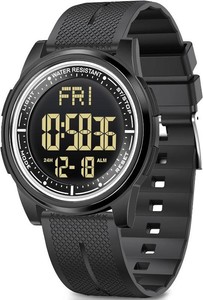 Beeasy Digital Watch for Men Women, 50M Waterproof, Ultra-Thin & Lightweight, 44mm Silicone Sports Watch with Alarm, Stopwatch, Countdown, Ideal for Gym, Running, School, Daily Wear