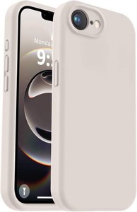 Vooii Compatible with iPhone 17e Case and for iPhone 16e Case, Liquid Silicone Upgrade Camera Protection Soft Anti-Scratch Microfiber Lining Shockproof Phone Case for iPhone 17e16e 6.1 - Stone