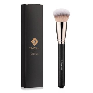 TEOYALL Domed Foundation Brush, Soft Dense Base Blending Stippling Brush  Applies liquid, cream, or powder seamlessly. Buffs foundation for flawless base. Blends contours with soft dense synthetic