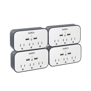 $85 Belkin Wall Mount Surge Protector - 3 AC Multiple Outlet Extender & 2 USB Ports