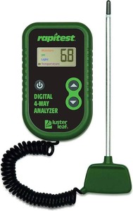 $27 Luster Leaf Rapitest 4-Way Digital Soil Analyzer for pH, Moisture, Temperature, and Light   Designed and Engineered in the USA