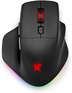 $21 Redragon Large Wireless Gaming Mouse for Big Hands, Tri-Modes 2.4GBluetoothWired Rechargeable Ergo RGB Mouse with 2 Side Buttons, 6 Backlit Modes, Programmable Macro Gamer Mouse