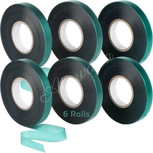 6 Rolls Stretch Tie Tape (147.6 FeetRoll), Atarvana 0.5 Inch Garden Tie Tape (885.6 Feet in Total) Thick Plant Ribbon Stretchy Soft Vinyl Tape Garden Green Vinyl Stake for Indoor Outdoor Patio