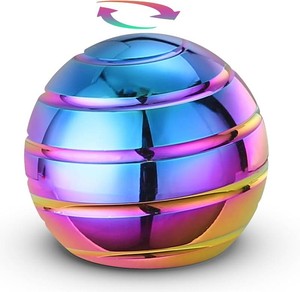 Kryfa 1.54in Kinetic Desk Toy ADHD Stress Relief Gift Adults, Rainbow  Desk Fidgets for Adults for Office, Metal Fidget Toys for Stocking Stuffers, Birthday, Party Favors