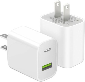 2 Pack USB C Charger Block, Dual Port Type C Wall Charger Fast Charging 20W Power Adapter Cube for iPhone 1414 Pro14 Pro Max14 Plus131211, XSXRX, iPad, Samsung, More