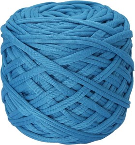 200g T-Shirt Yarn Elastic Fabric Crochet Cloth for DIY Knitting, Spaghetti Thick Knitting Yarn for Hand DIY Bag Basket Cushion Crocheting Projects,Home Decor(Blue)  Elastic fabric for DIY knitting, bag, basket, cushion, home decor crochet projects