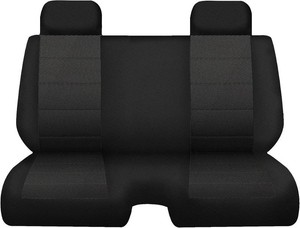 $63 Front Bench Seat Cover for Toyota Tacoma 1995-2004, Durable Composite Fabric, Exact Fit for Molded Headrests with 2-3 Inch Shifter Cutout - Black