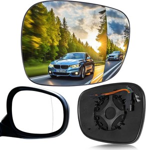 $22 TOP-VIGOR Passenger Side Heated Mirror Compatible with BMW X3 2011-2014  Right side mirror glass replacement. heated convex w backing plate. Replaces 51162991660.