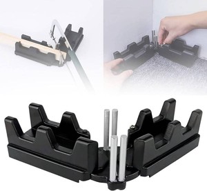 AUSTUFF 2-in-1 Mitre Measuring Cutting Tool for Woodworking  ABSPCstainless steel. Measures 85 -180 . Integrated saw guide for precise cuts. For carpentry & DIY.