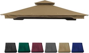 $73 Replacement Canopy Cover for Ocean State 10x12 FT Regency II Gazebo,Beige  JANCANOPY Canopy Top Compatible with SUNJOY 10 x 12 Regency II Patio Gazebo, L-GZ798PST, A111014400,(11X13 Ft)A101004104