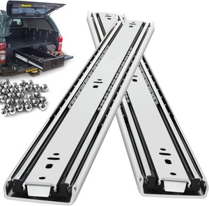$22 Heavy Duty Drawer Slides Full Extension Side Mount 14 16 18 20 22 24 26 28 30 32 34 36 40 Inch 150 Lbs Metal Dresser Cabine Rails Tracks Glides Runner 1 Pair (Without Lock, 12 Inch)