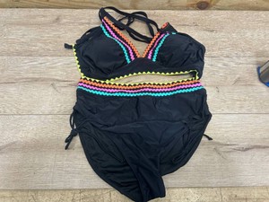 $35 popvil 2 Piece Swimsuit for Women Neon High Waisted Bikini Sets  Adjustable straps V Neck Bathing Suitshigh cut swimwear great for summer, beach Womens Size M