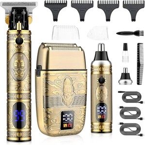 $54 Saoilli Hair Clippers Set, Beard Trimmer Kit,Multi-Function Personal Care  Cordless T-Blade Trimmer,Nose Hair Trimmer,Metal steel,Fast Charging,Electric Razor Shaver for Home & Barber Use