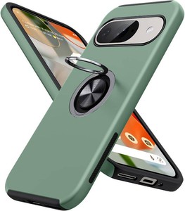 JAME for Google Pixel 99 Pro Case, Ring Stand Shockproof Slim Phone Case  Dual Layer Military Grade Heavy Duty Shockproof Cover, Metal Kickstand Holder, Slim Fit Case for Google 99 Pro, Alpine Green
