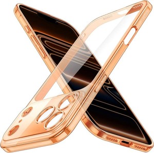 JETech Slim Case for iPhone 17 Pro, Orange  Camera Lens Protection, Ultra-Thin Lightweight Design, Clear Back, Minimalist Style