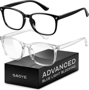 Gaoye Blue Light Blocking Glasses  Anti UV Ray, For Computers & Gaming, Square Frame, Eyewear for Men and Women