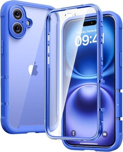 Diaclara Designed for iPhone 16 Case, Full Body Rugged Case with Built-in Touch Sensitive Anti-Scratch Screen Protector, Upgraded Full Camera Protection for iPhone 16 6.1 (Ultramarine) Blue
