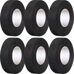 Wire Harness Automotive Tape Self-Adhesive Wiring Harness Cloth Electrical Tape 1 Inch x 30 Feet Car Insulated Wire Loom Tape for Automotive Engine Insulation Protection 6 Rolls