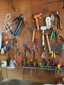 Workshop Hand Tools Mixed Lot - Hammers, Pliers, Screwdrivers & Brushes