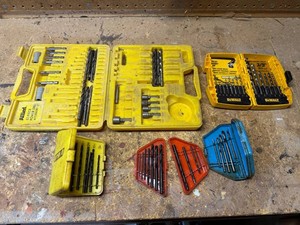 Drill Bit Set Mixed Lot of 7 - Allied, DeWalt, Great Neck & Assorted