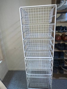 Wire Basket Closet Organizer - 8 Baskets 57 X 21 in