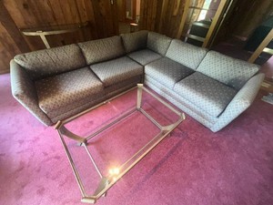 Sectional Sofa - Suburbia Furniture 2-Piece Corner Set GLASS TABLE NOT INCLUDED