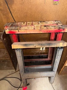 Three Folding Wooden Work StandsSaw Horses - Only