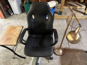Office Furniture Set - Chair, End Table & Floor Lamp Mixed Lot