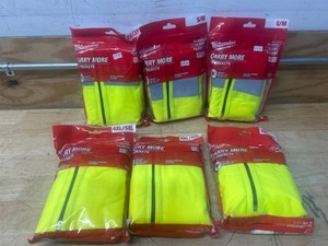 Milwaukee Class 3 Safety Vest lot of 6 various sizes