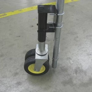 $200 4 Seasons Gate Wheel with Spring Suspension, 400-Lb. Capacity, 8in. x 3in. Dual Tires, Model# GW-400FF